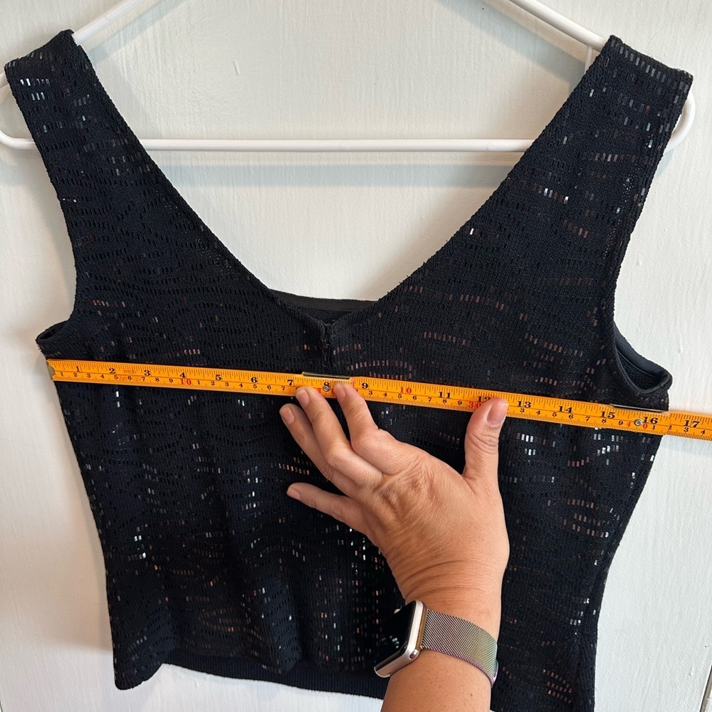 St. John Women's Black Sequined Tank Top Size S - Picture 4 of 7